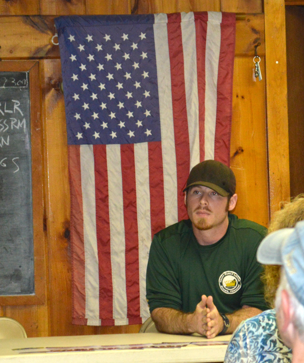 Jake Sallerson at a meeting of the Gun Owners of Vermont Valley Chapter meeting. Photo: Chris Keating Jake Sallerson at a meeting of the Gun Owners of Vermont Valley Chapter meeting. Photo: Chris Keating