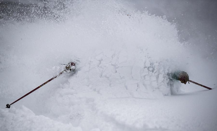 Early season snow storm makes for some great skiing. Photo: Brook Curran Early season snow storm makes for some great skiing. Photo: Brook Curran