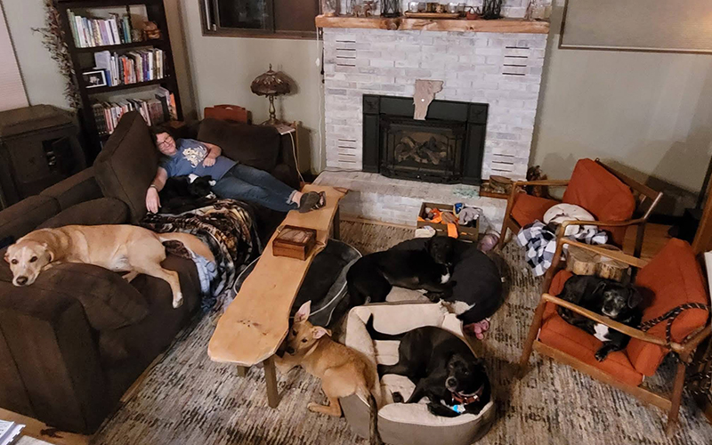 MeganBowman with her packe