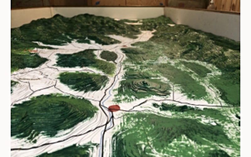 The map after the green background has been completed.