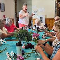 Flower-arranging class for Mad River Seniors